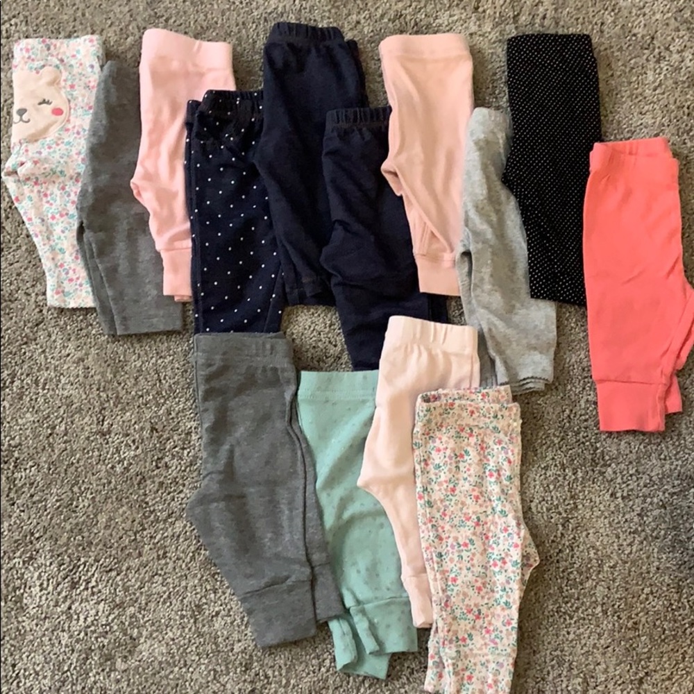 Lot of 14 Carters baby leggings